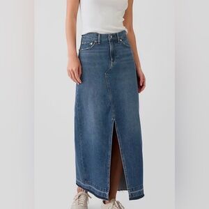 Gap denim maxi skirt